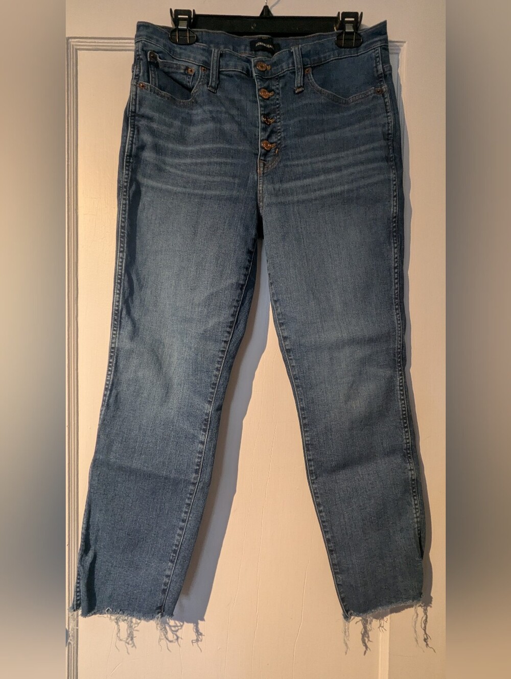 J.Crew Vintage Straight Women's Jeans High Rise Exposed Button Fly. Size 30